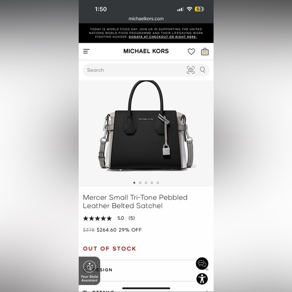 Michael Kors Mercer Medium satchel - Picture 5 of 9